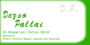 dezso pallai business card
